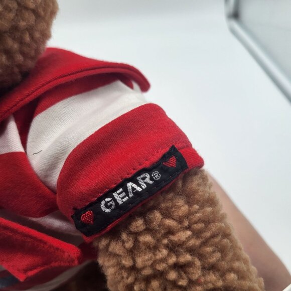 VTG Gund Sailor Gear Teddy Bear Rattle Stuffed Plush Animal 1986 Anchor - Picture 11 of 13